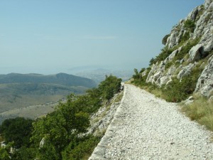 Monte Mosor,sentiero d'asino e la vista su Spalato